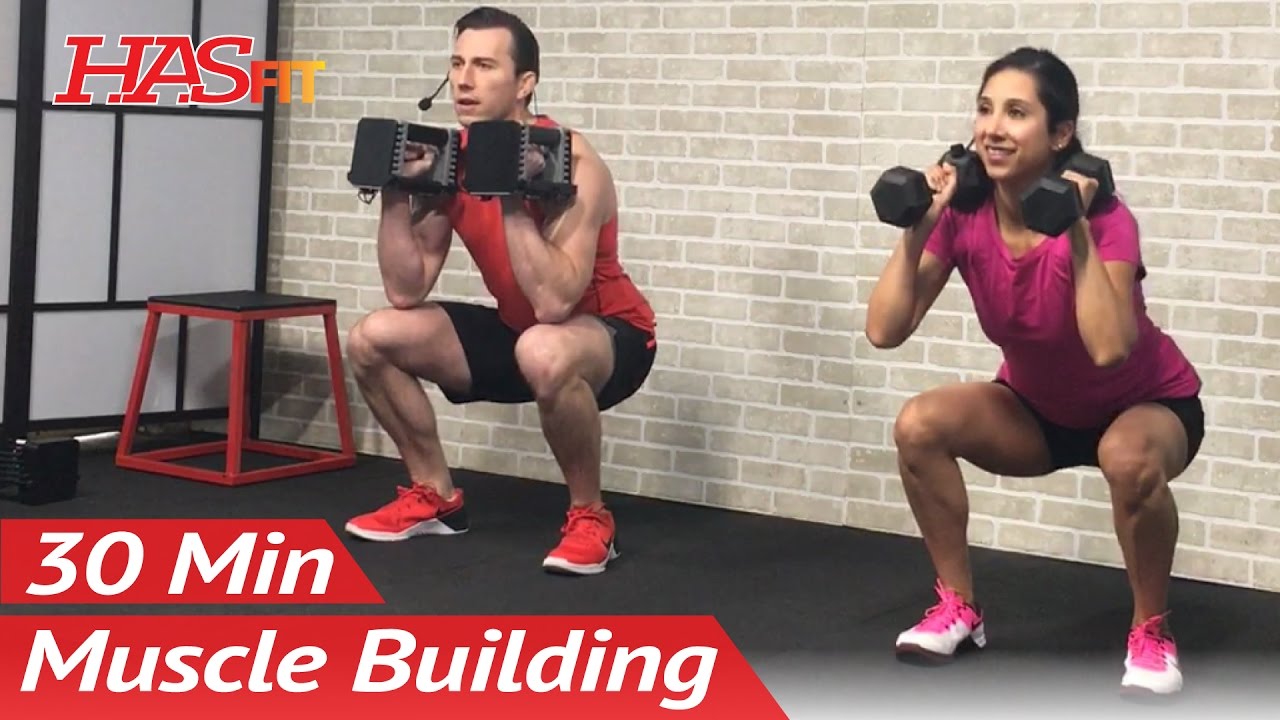 30 Min Home Leg Workout with Dumbbells for Women & Men Bodybuilding Legs Workout at Home Exercises