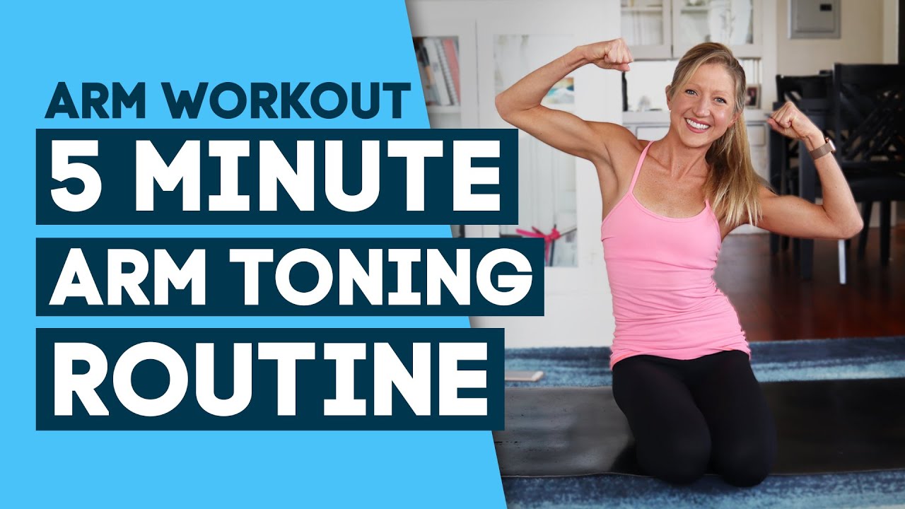 Arm Workout Without Weights At Home - 5 minute Arm Toning Routine