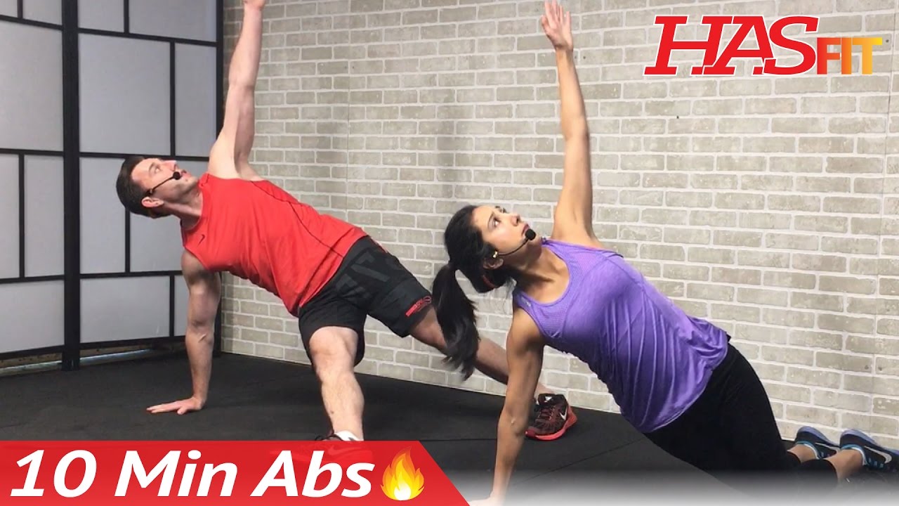 10 Min Abs Workout for Men & Women 10 Minute Ab Workout at Home Ten Abdominal Exercises HIIT Abs