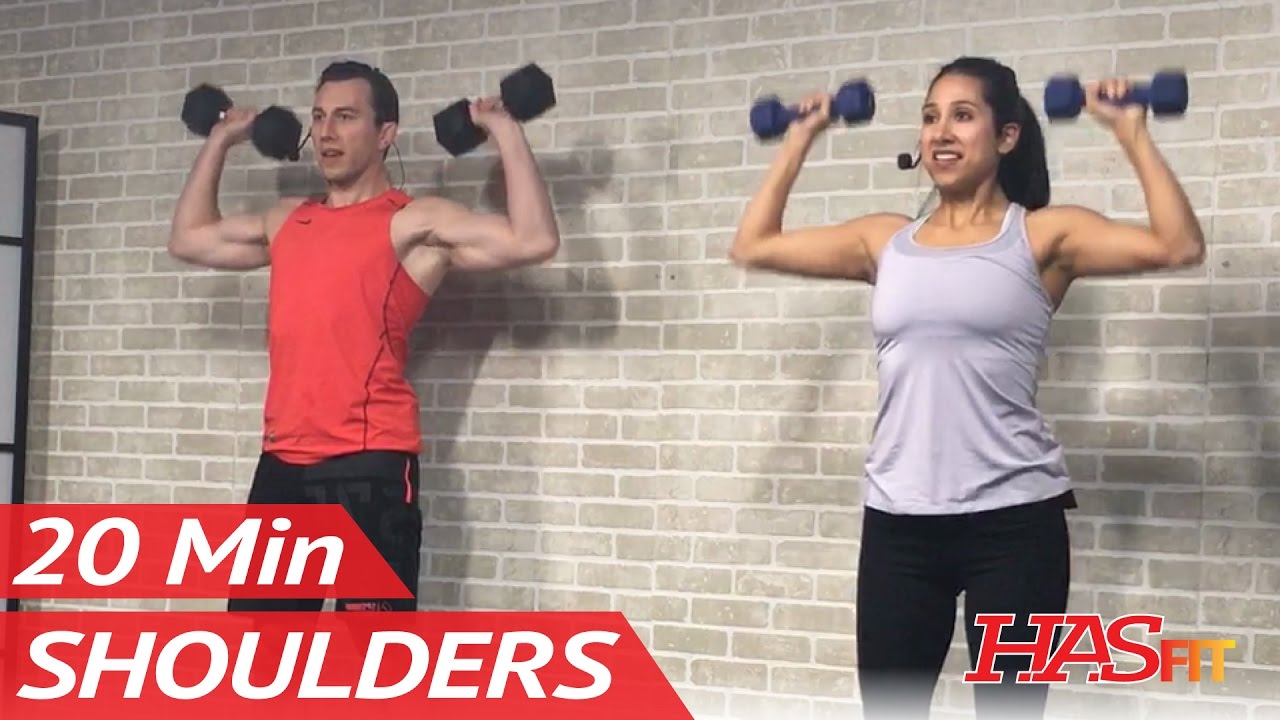 20 Min Shoulder Workout for Women & Men at Home with Dumbbells Deltoid Exercises for Shoulders