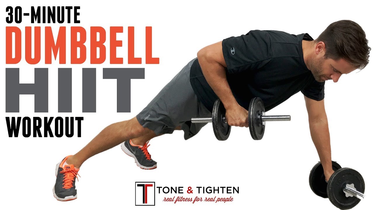 30 Minute Dumbbell HIIT Workout Strength and Cardio in one amazing workout