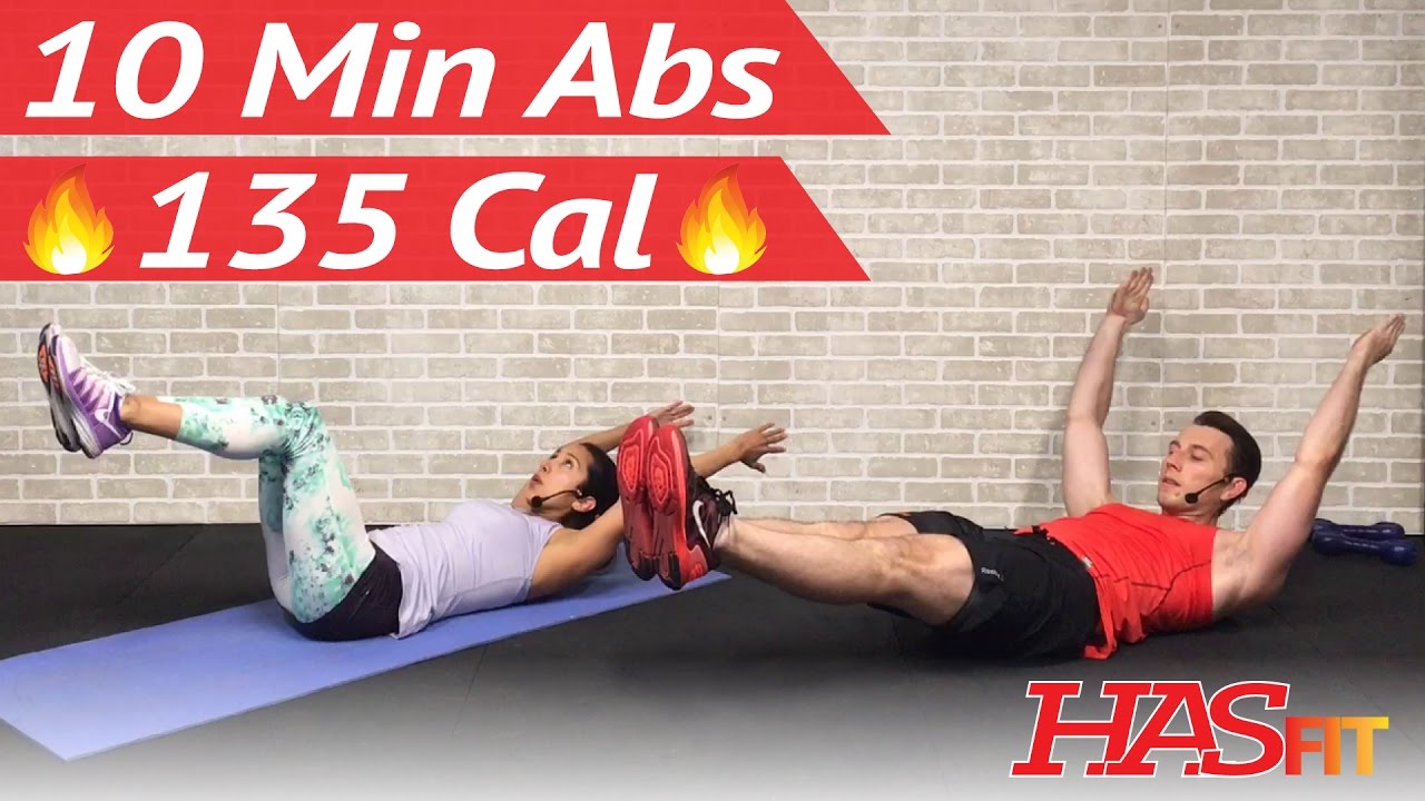 10 Minute Ab Workout at Home 10 Min Abs Workout for Men & Women Ten Abdominal Exercises