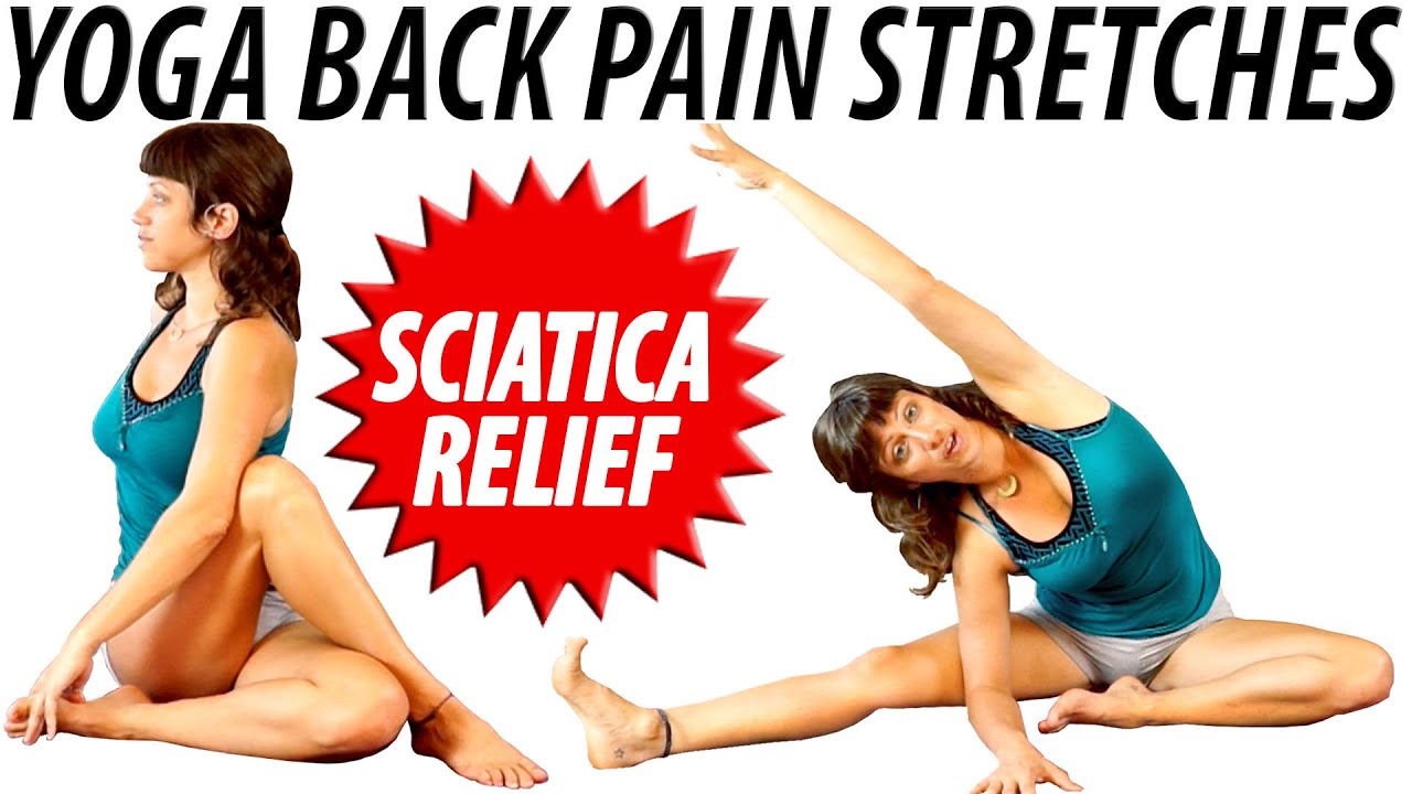 How to Yoga Back Pain Relief Stretches and Exercises, Beginners Low Back Pain & Sciatica