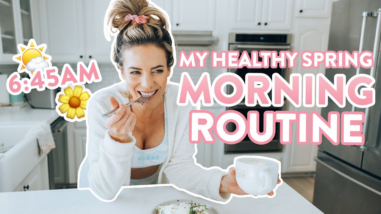My REAL Healthy Spring Morning Routine | Productive 6:45 Wake Up